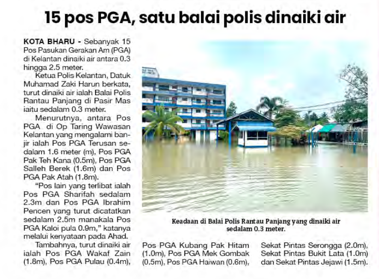 18 DISEMBER 15 POS PGA SATU BALAI POLIS DINAIKI AIR